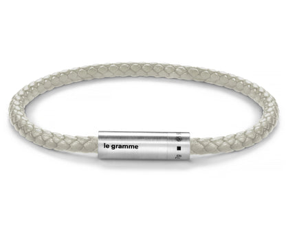 beige leather cable bracelet le 7g
