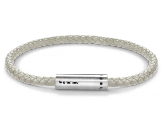 beige leather cable bracelet le 7g