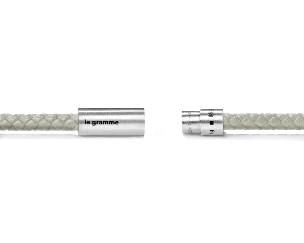 beige leather cable bracelet le 7g