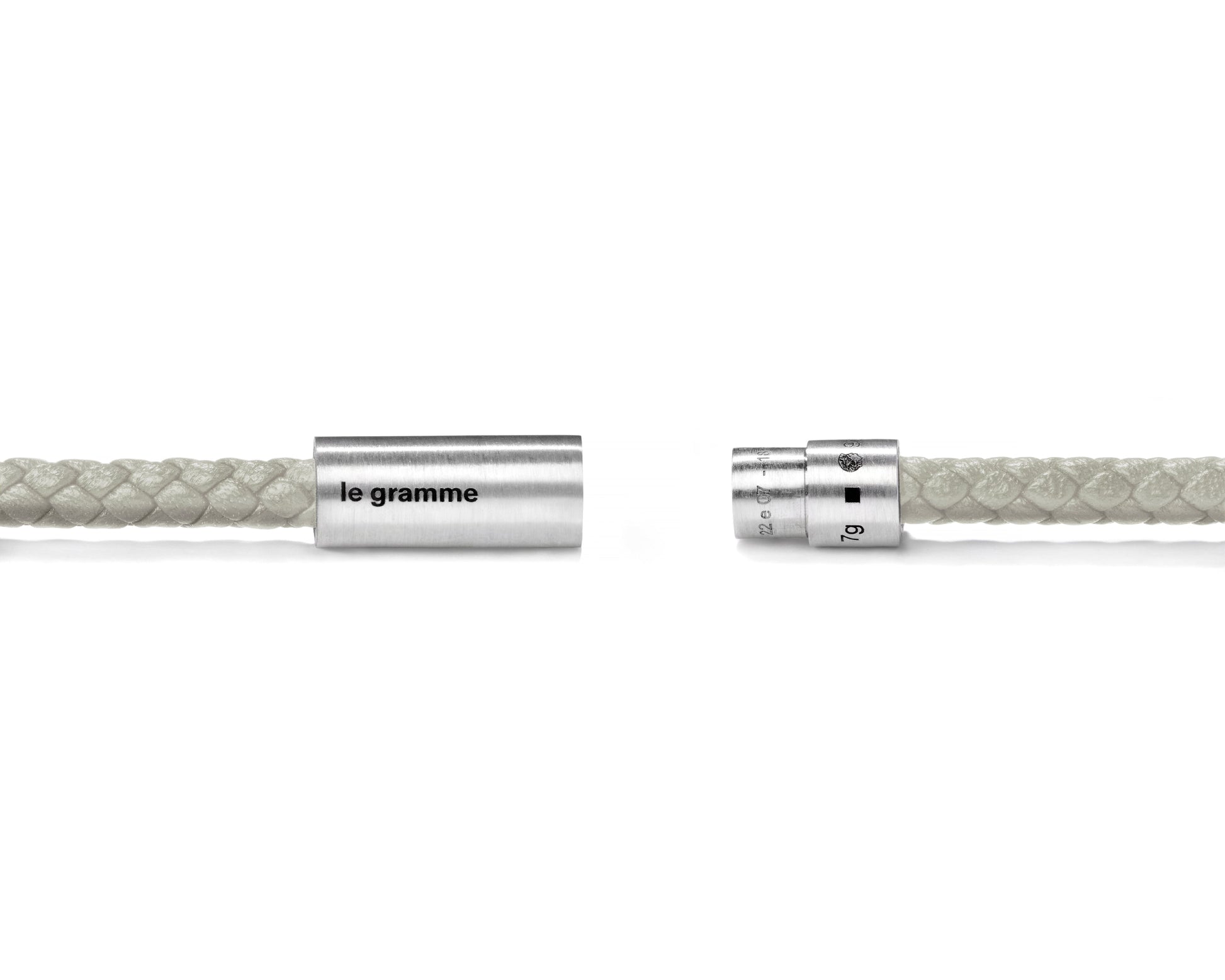 beige leather cable bracelet le 7g