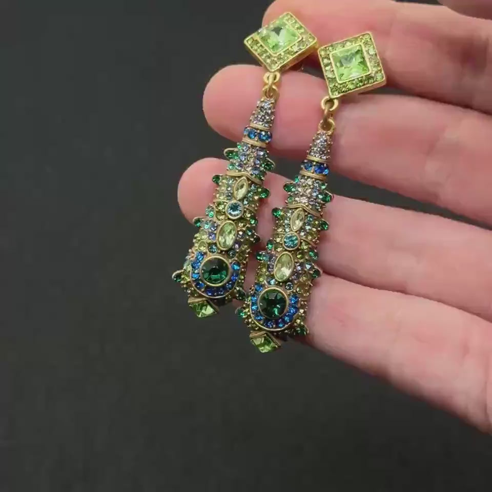 Ethnic Crystal Tassel Earrings