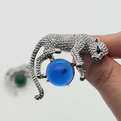 Luxury  Crystal Leopard Brooch