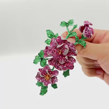 Enchanted Purple Rose Brooch