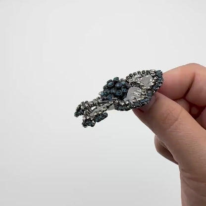 Glittering Flower Brooch