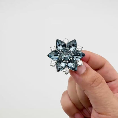 Sparkling Orchid Crystal Brooch