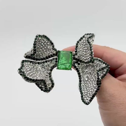 Luxury Crystal Bow Brooch