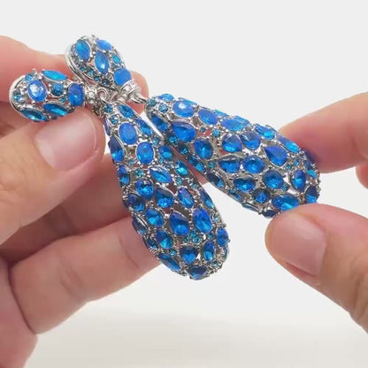 Royal Sapphire Cascade Drops Earrings